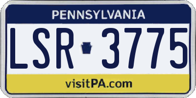 PA license plate LSR3775