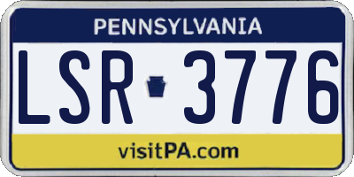 PA license plate LSR3776