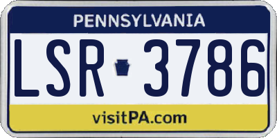 PA license plate LSR3786