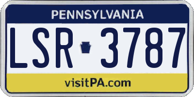PA license plate LSR3787