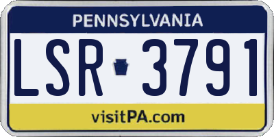 PA license plate LSR3791