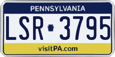 PA license plate LSR3795