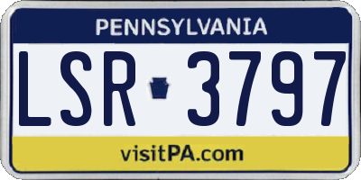 PA license plate LSR3797