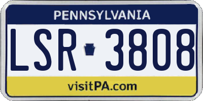 PA license plate LSR3808