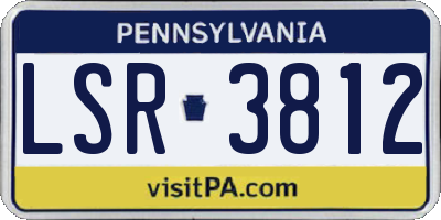 PA license plate LSR3812