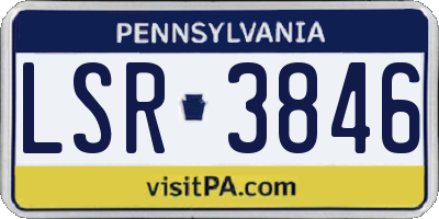 PA license plate LSR3846