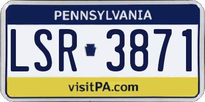 PA license plate LSR3871