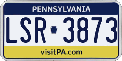 PA license plate LSR3873
