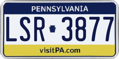PA license plate LSR3877