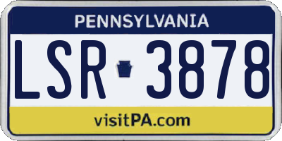 PA license plate LSR3878