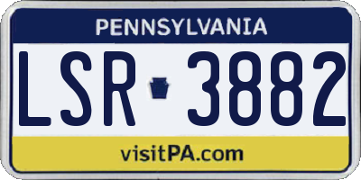 PA license plate LSR3882