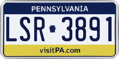 PA license plate LSR3891