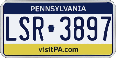 PA license plate LSR3897