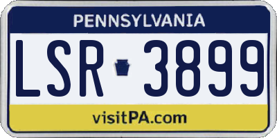 PA license plate LSR3899