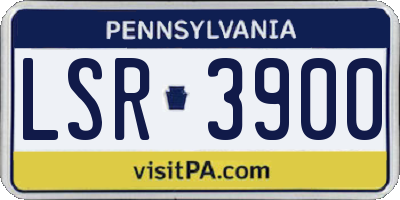 PA license plate LSR3900