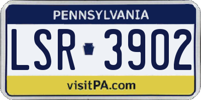 PA license plate LSR3902