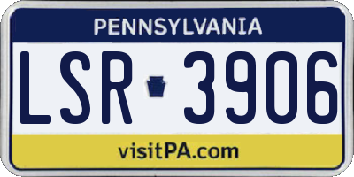 PA license plate LSR3906
