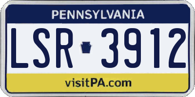 PA license plate LSR3912
