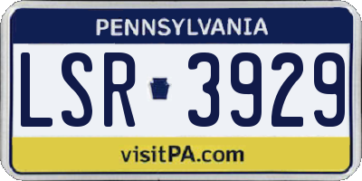 PA license plate LSR3929