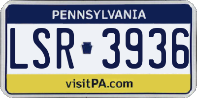 PA license plate LSR3936