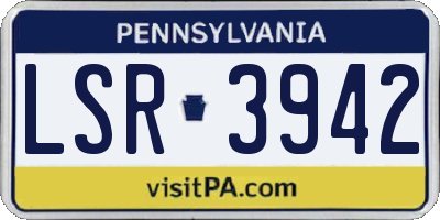 PA license plate LSR3942