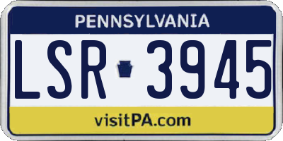 PA license plate LSR3945