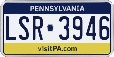 PA license plate LSR3946