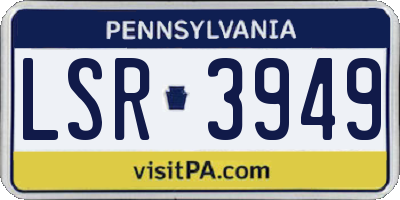 PA license plate LSR3949