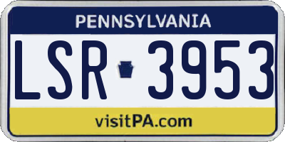 PA license plate LSR3953