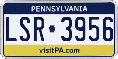 PA license plate LSR3956