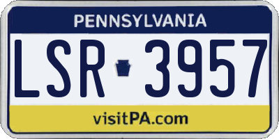 PA license plate LSR3957