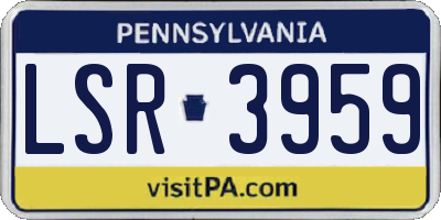 PA license plate LSR3959
