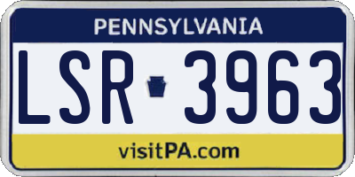 PA license plate LSR3963