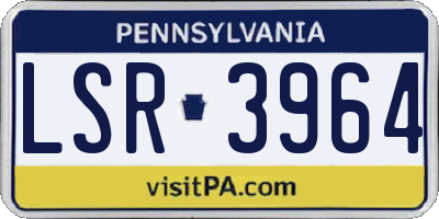 PA license plate LSR3964