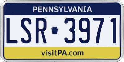 PA license plate LSR3971