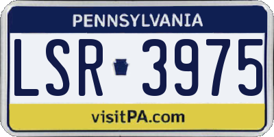 PA license plate LSR3975