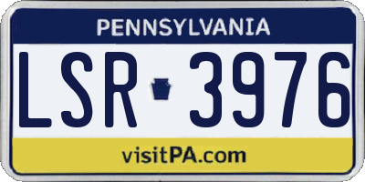 PA license plate LSR3976