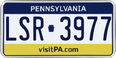 PA license plate LSR3977