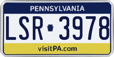 PA license plate LSR3978