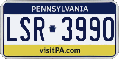 PA license plate LSR3990