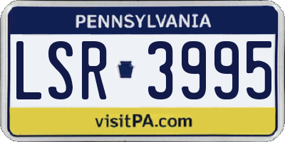 PA license plate LSR3995