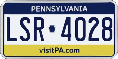 PA license plate LSR4028