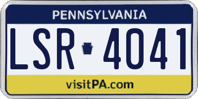 PA license plate LSR4041
