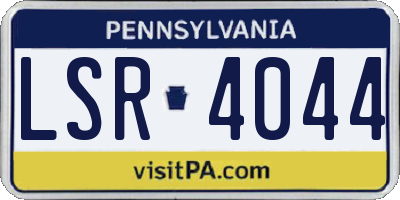 PA license plate LSR4044