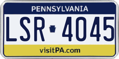 PA license plate LSR4045