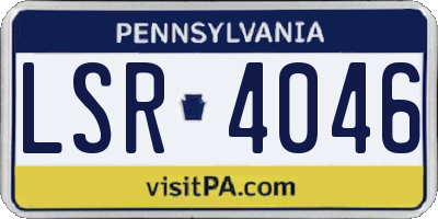 PA license plate LSR4046