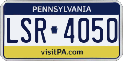 PA license plate LSR4050