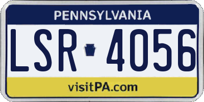 PA license plate LSR4056