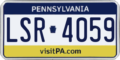 PA license plate LSR4059