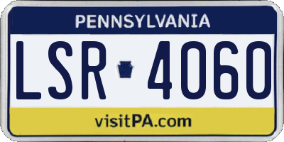 PA license plate LSR4060
